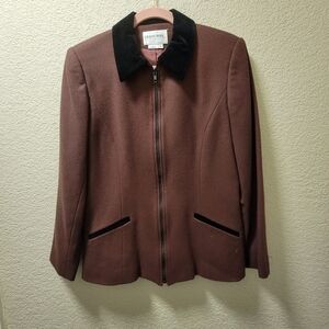 Urban Wool Merino Collection Coat Size 10 Brown